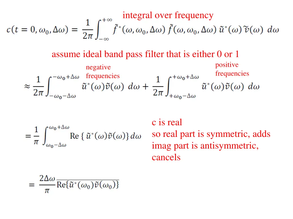 integral over frequency 2