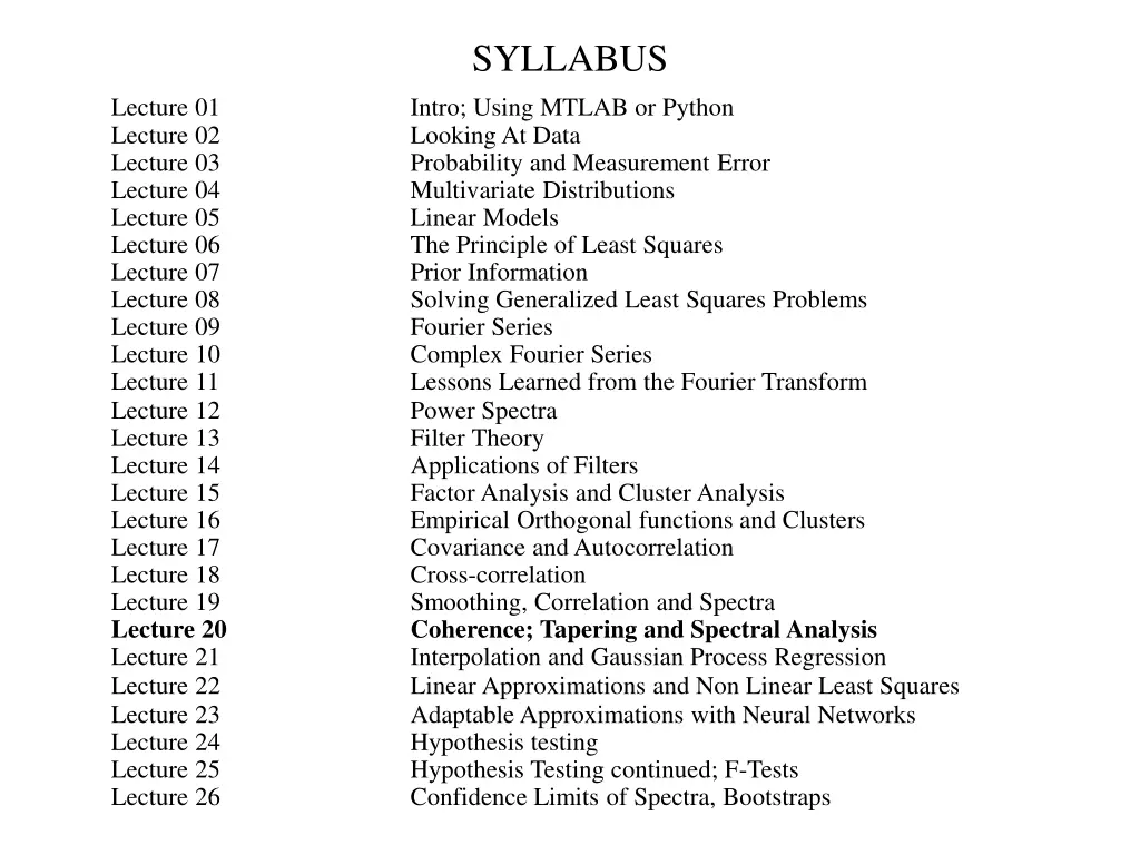 syllabus