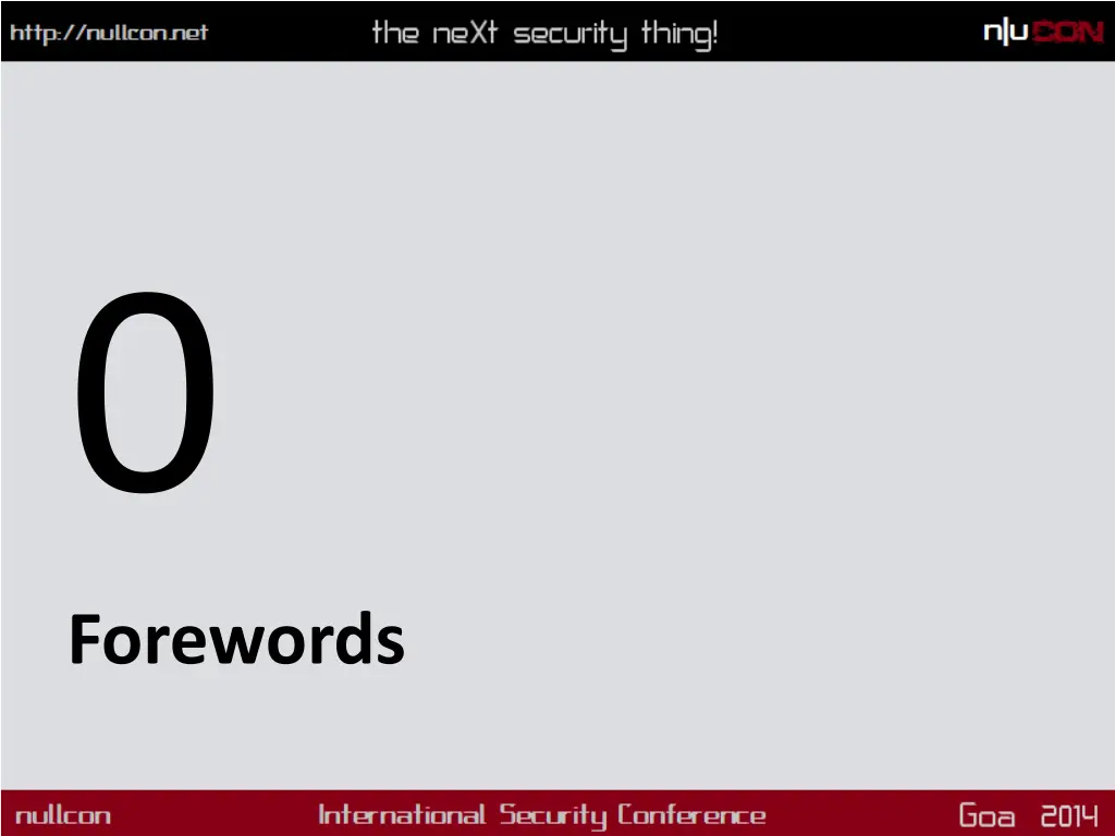 0 forewords
