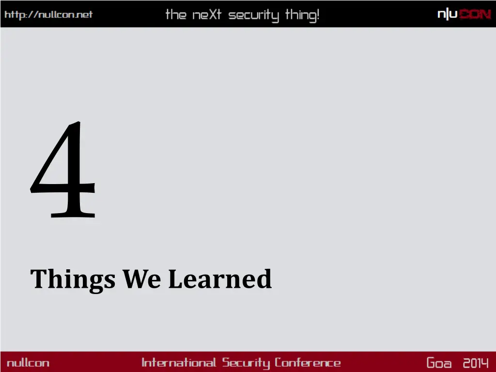 4 things we learned