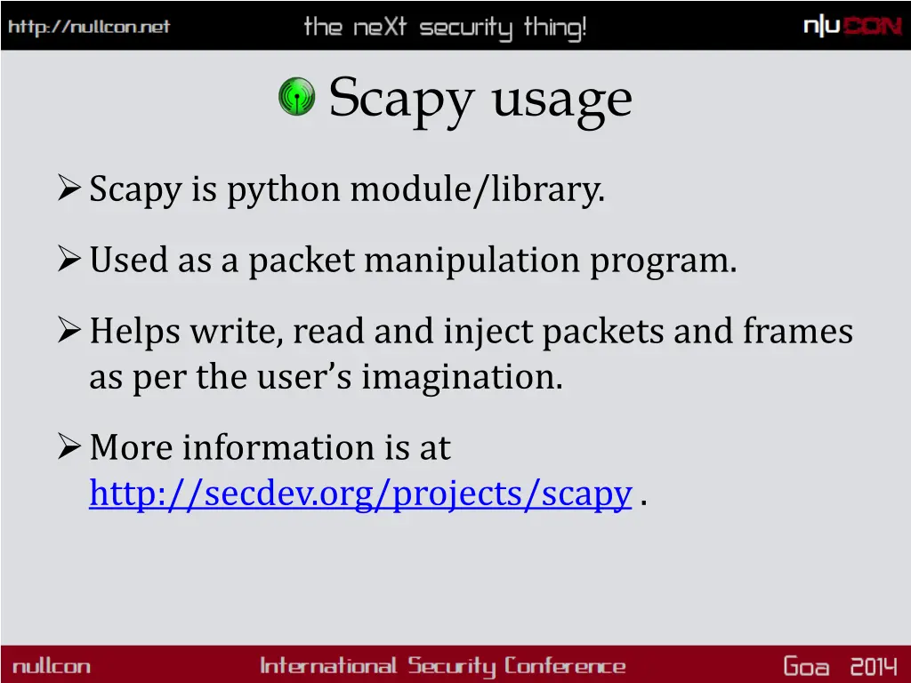 scapy usage