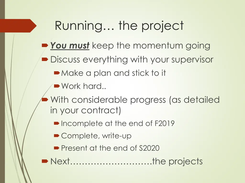 running the project