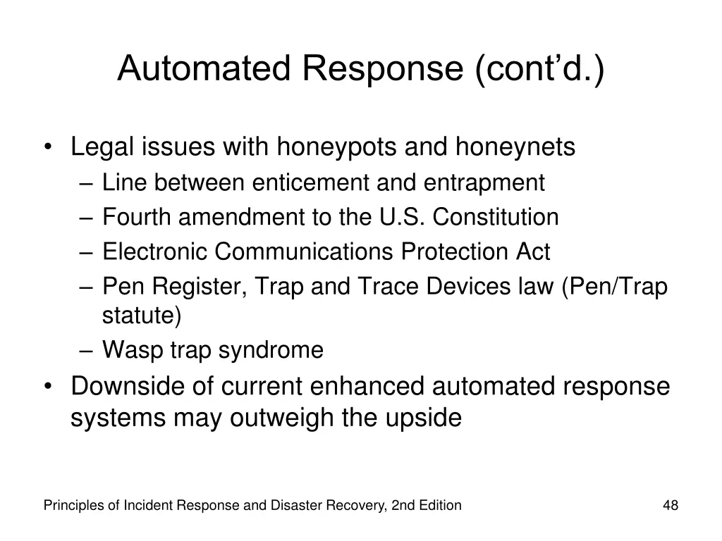 automated response cont d 2