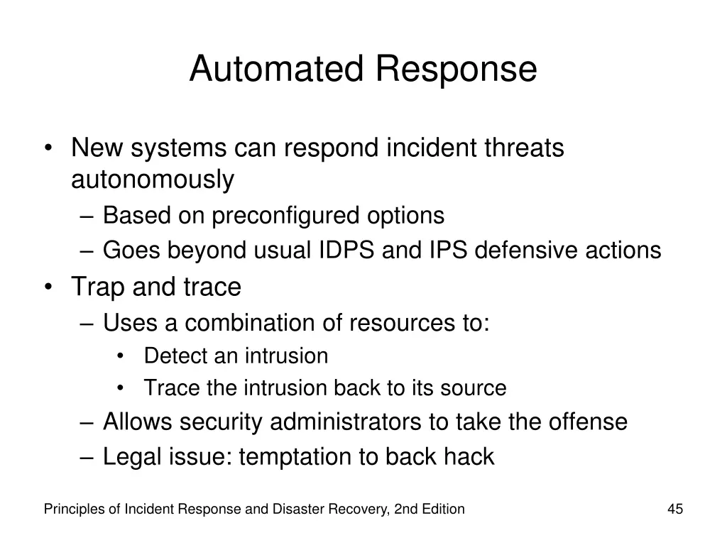 automated response