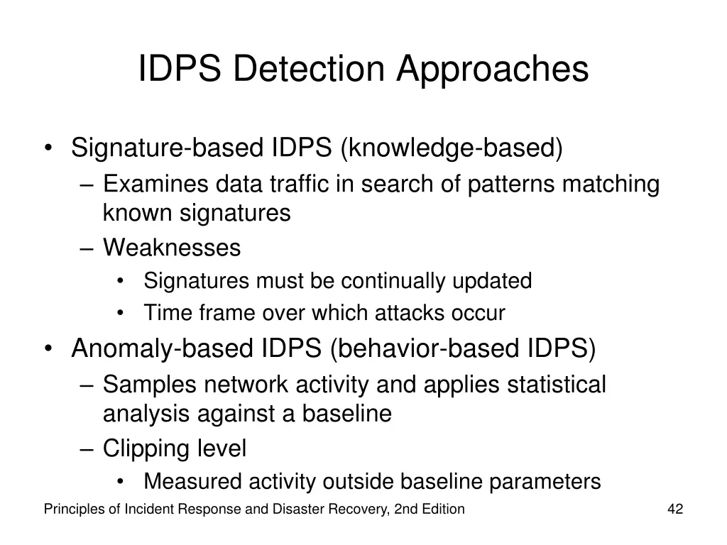 idps detection approaches