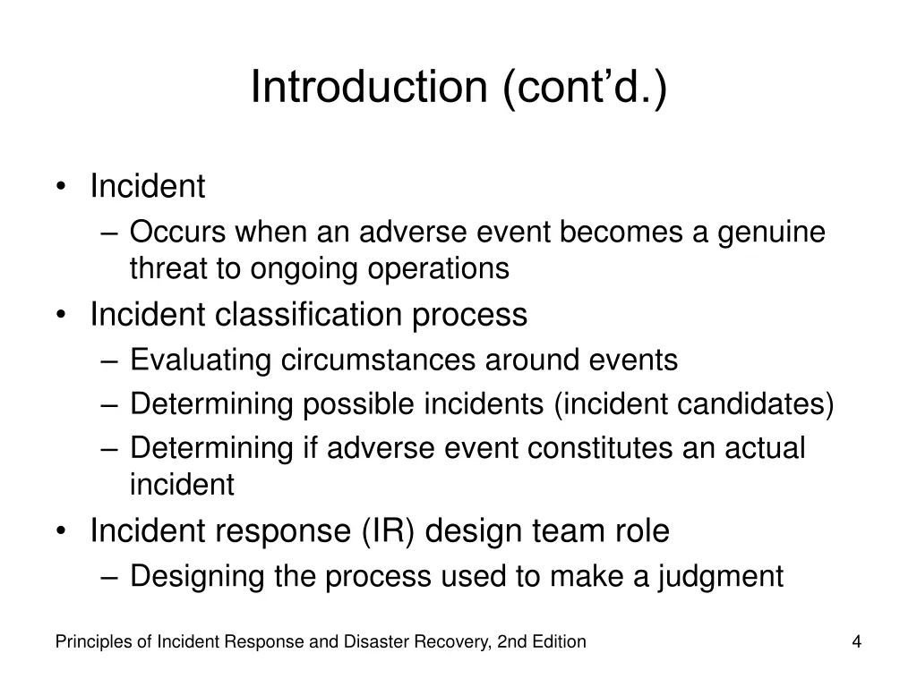 introduction cont d