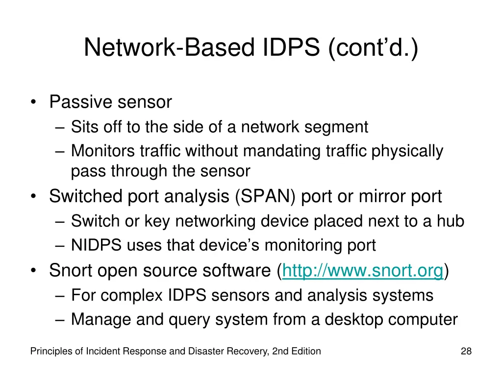 network based idps cont d 1