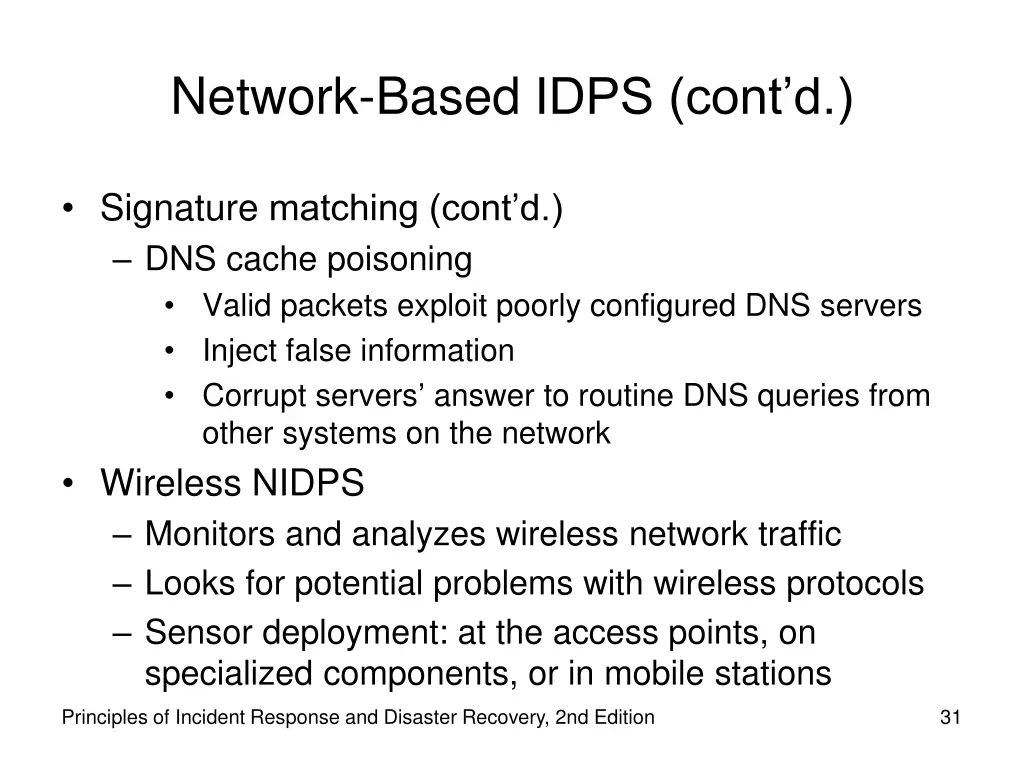 network based idps cont d 3