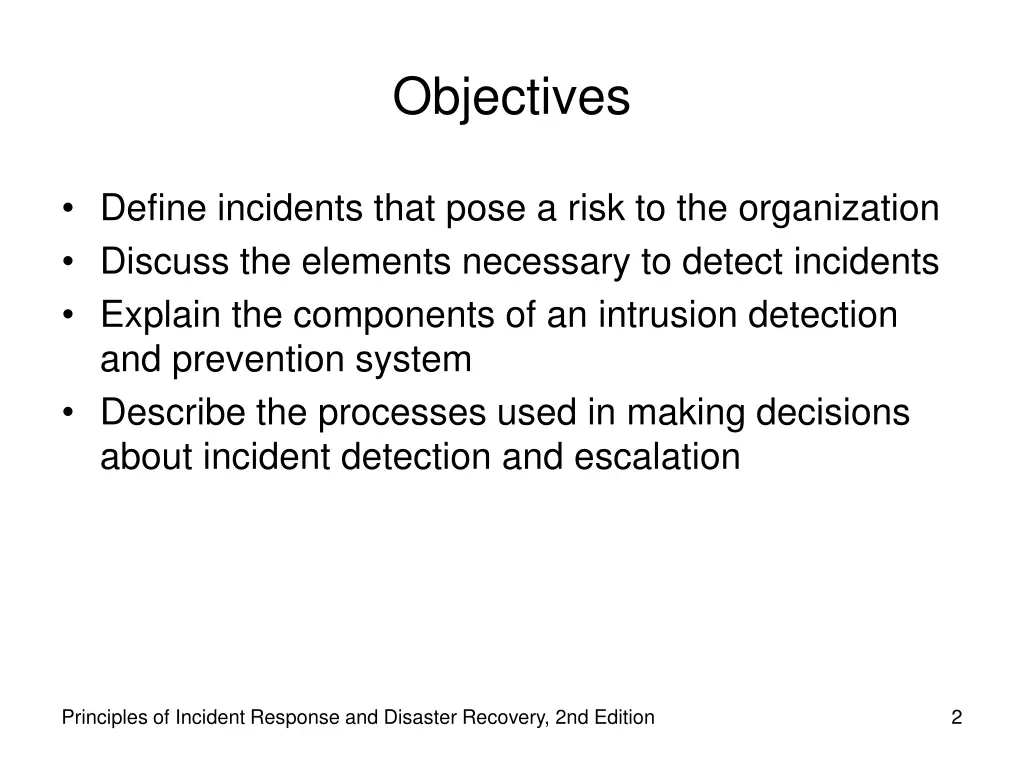 objectives