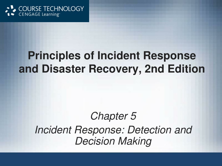 principles of incident response and disaster