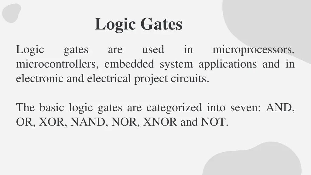 logic gates 1