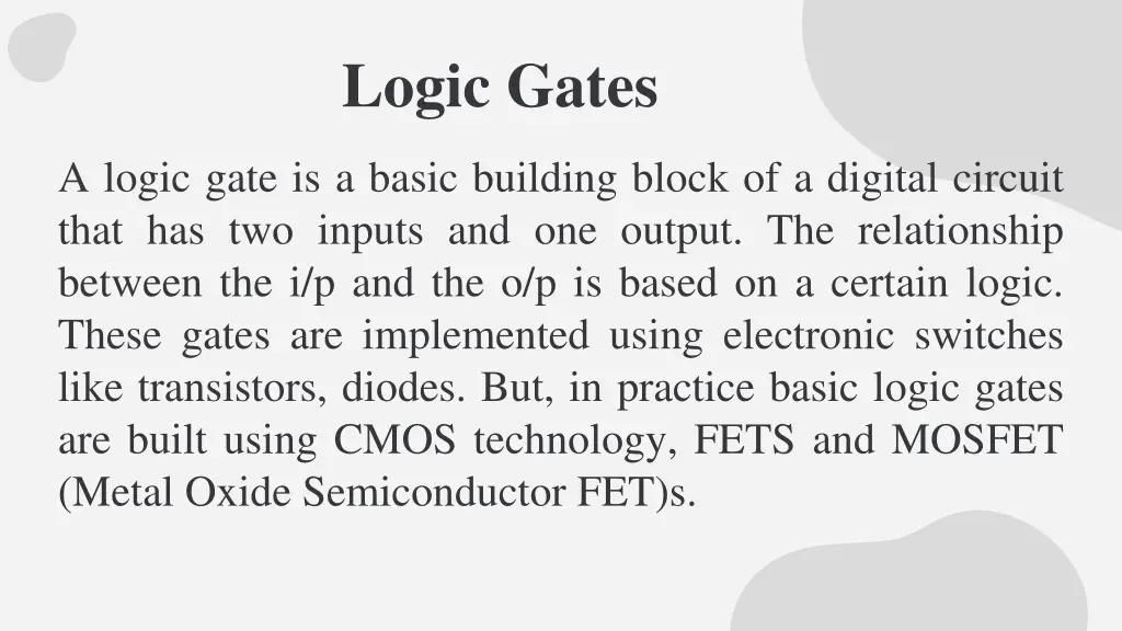 logic gates