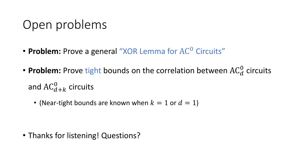 open problems