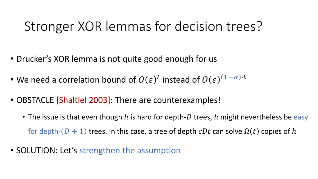stronger xor lemmas for decision trees