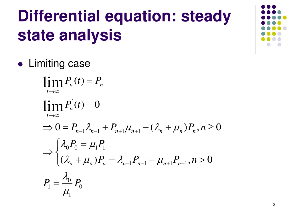 differential equation steady state analysis