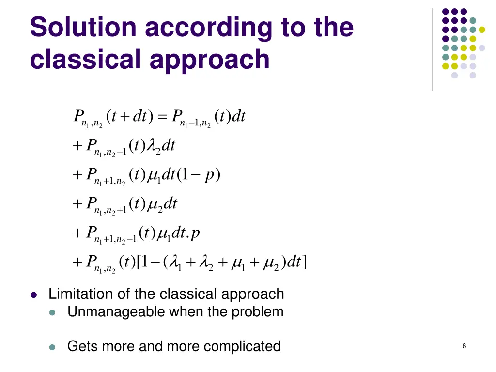 solution according to the classical approach