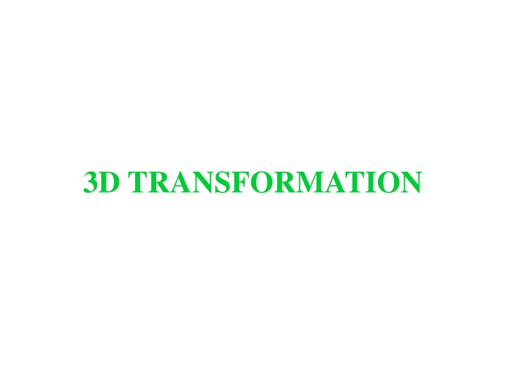 3d transformation