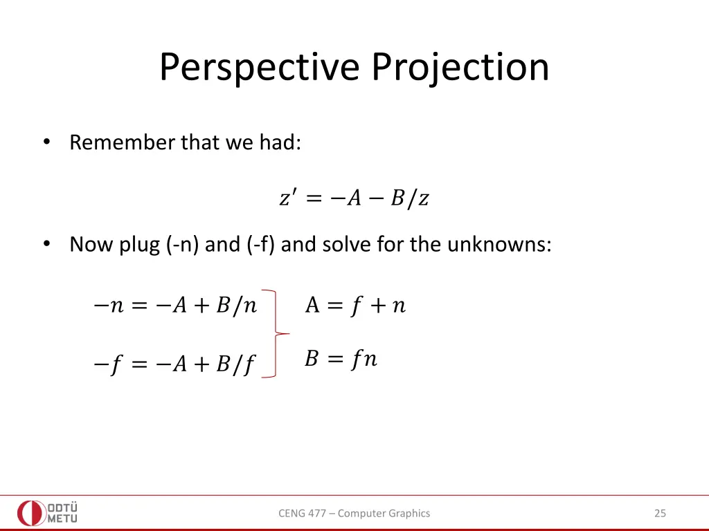 perspective projection 7