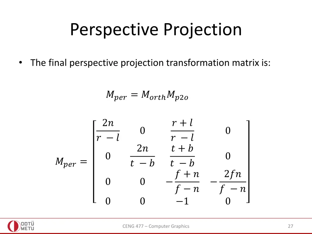 perspective projection 9