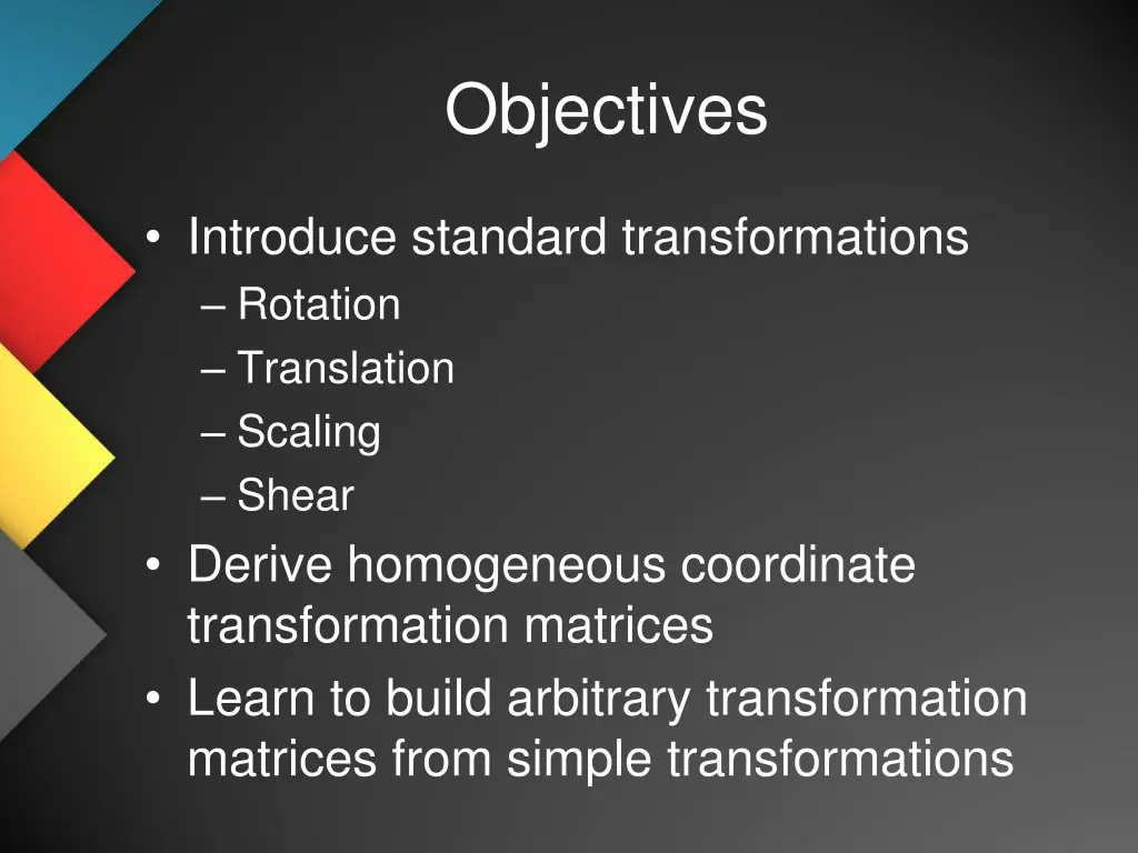 objectives