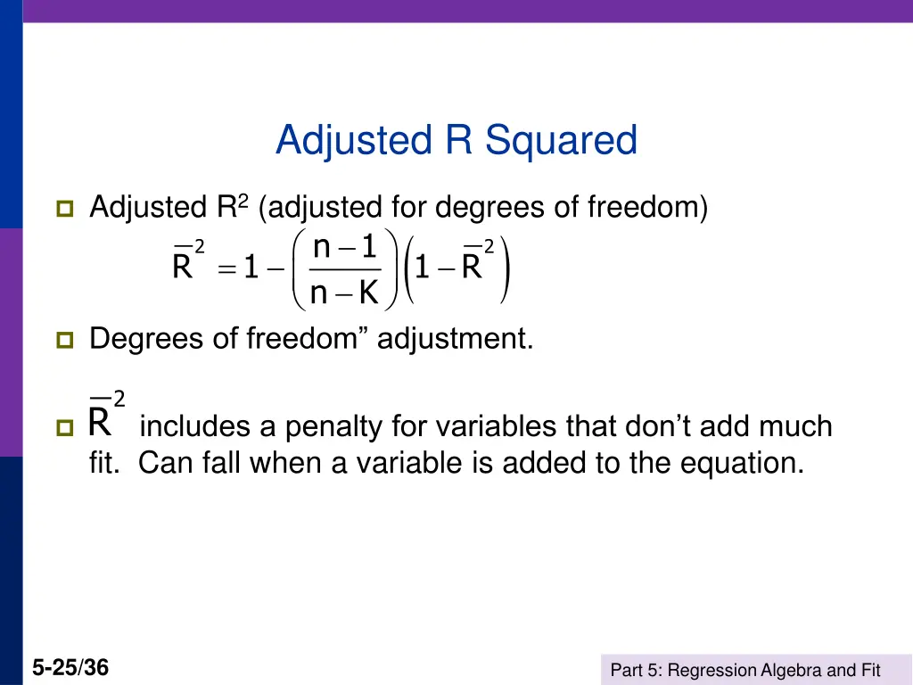 adjusted r squared