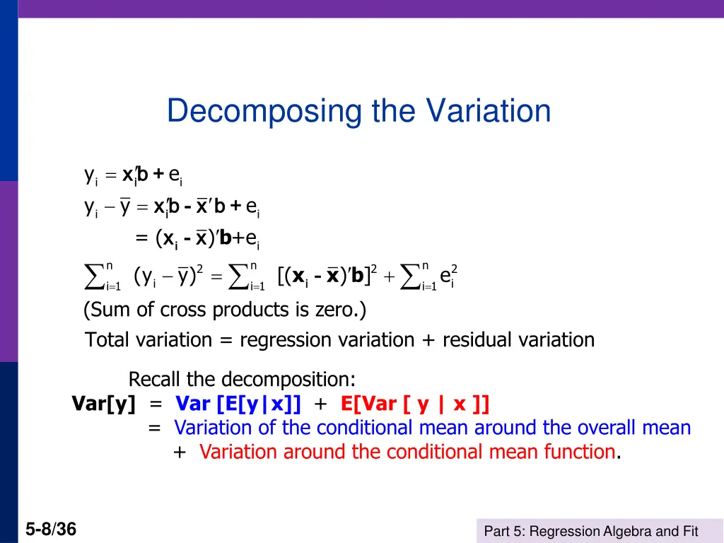 decomposing the variation