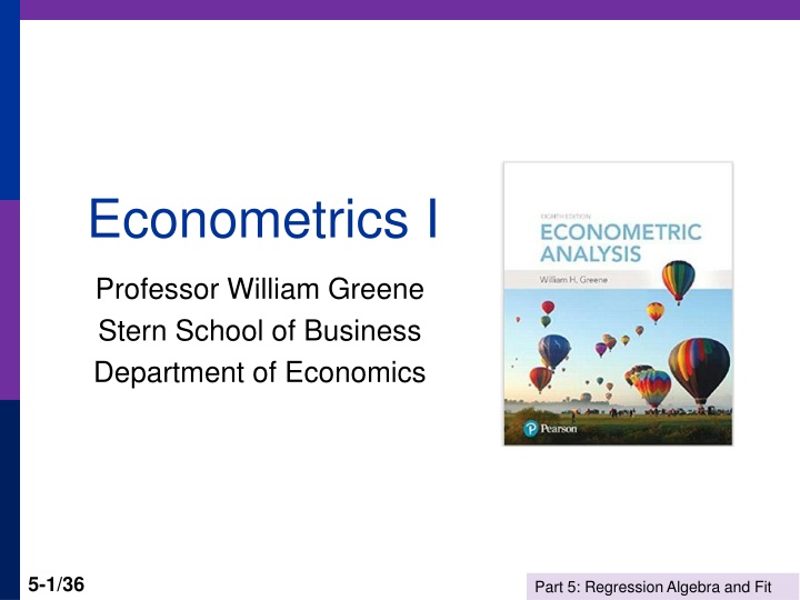 econometrics i