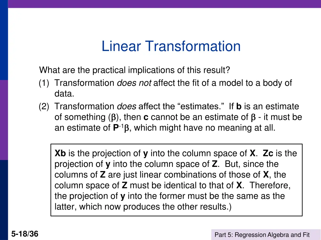 linear transformation