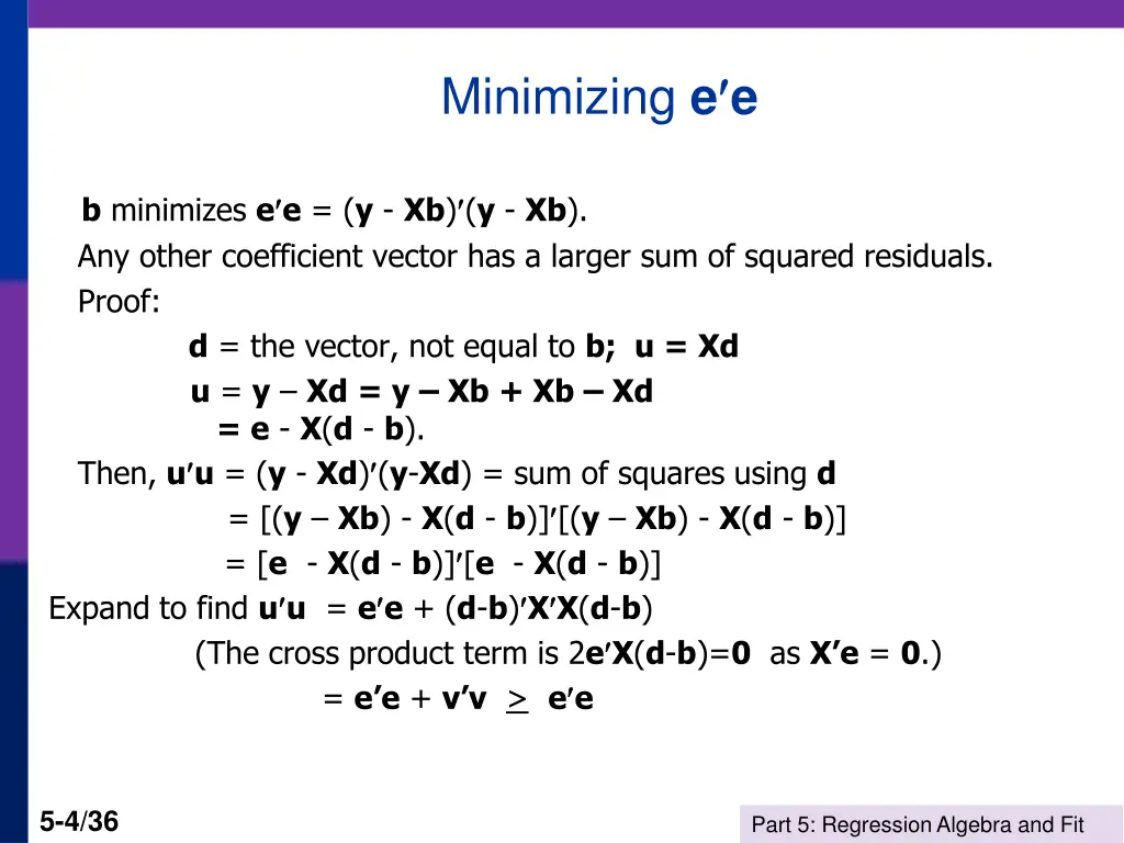minimizing e e