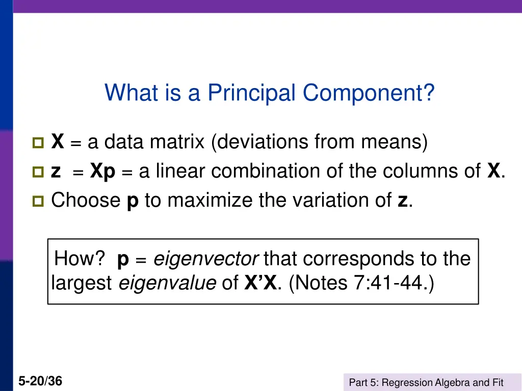 what is a principal component