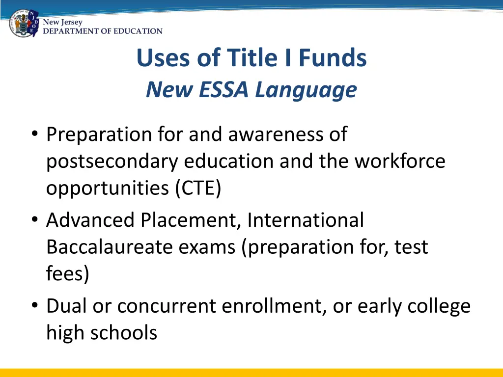 new jersey department of education 2