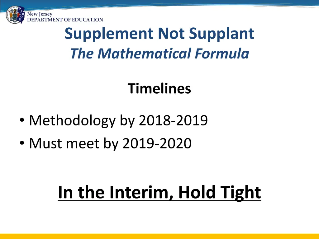 new jersey department of education supplement 5