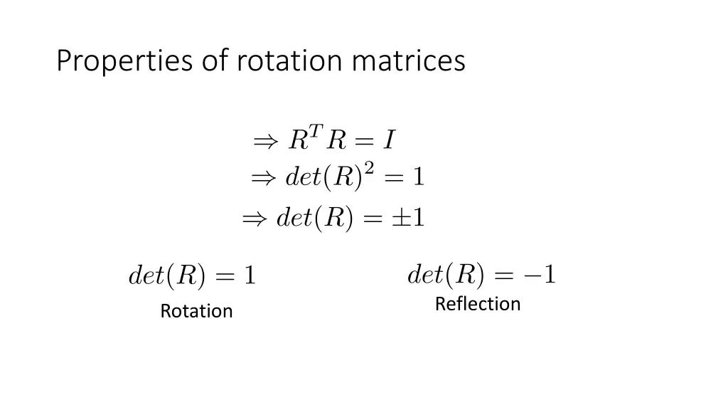 properties of rotation matrices 1