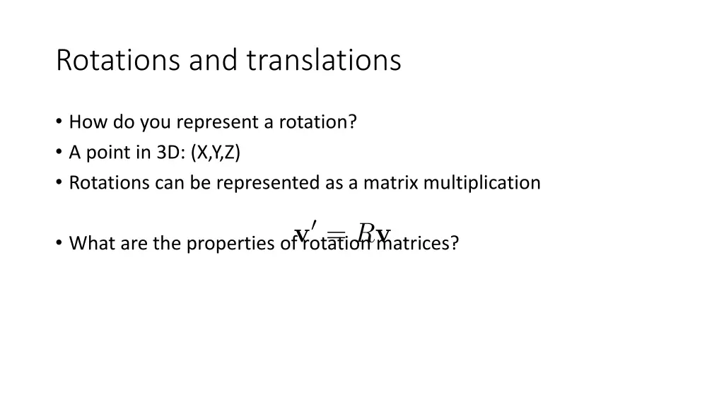 rotations and translations
