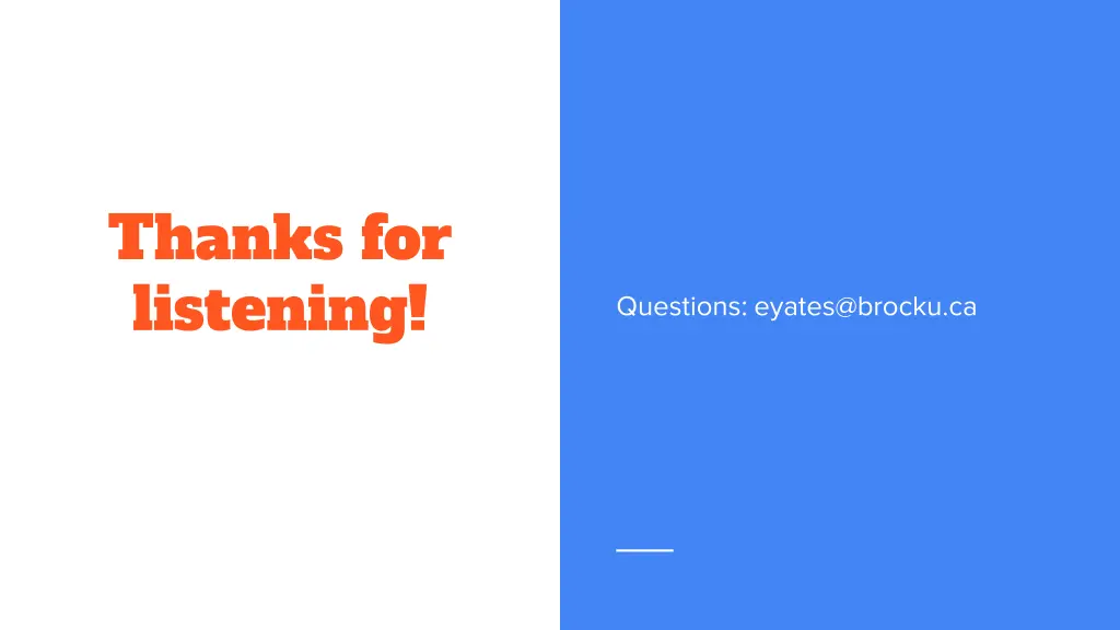 thanks for listening