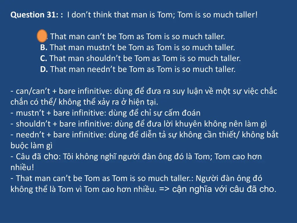 question 31 i don t think that