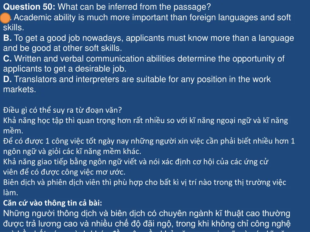 question 50 what can be inferred from the passage