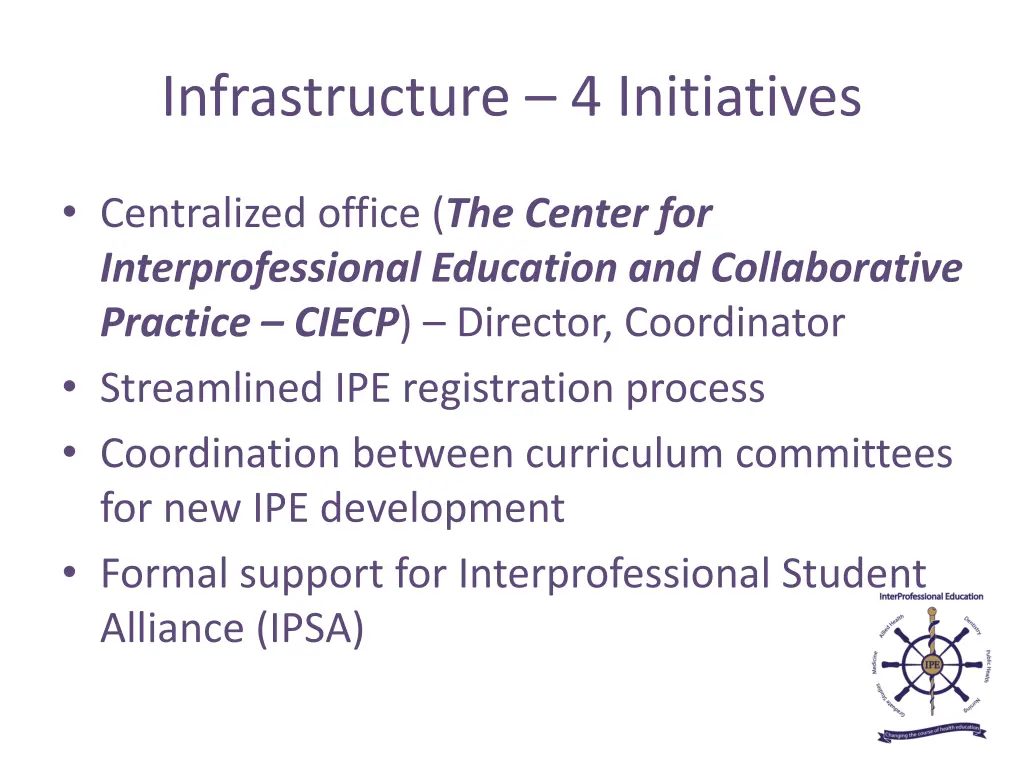 infrastructure 4 initiatives