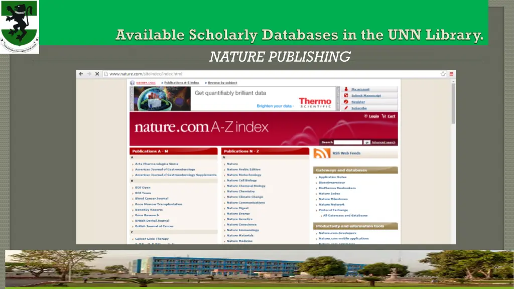 nature publishing