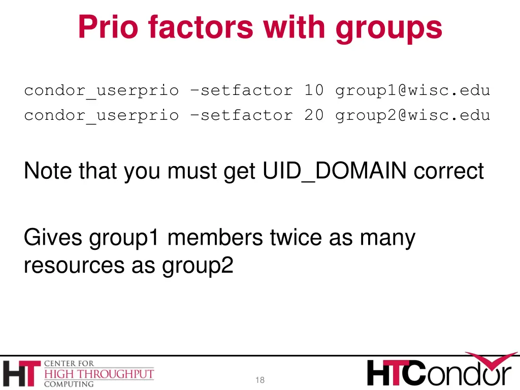 prio factors with groups