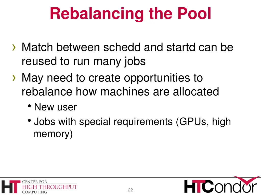 rebalancing the pool