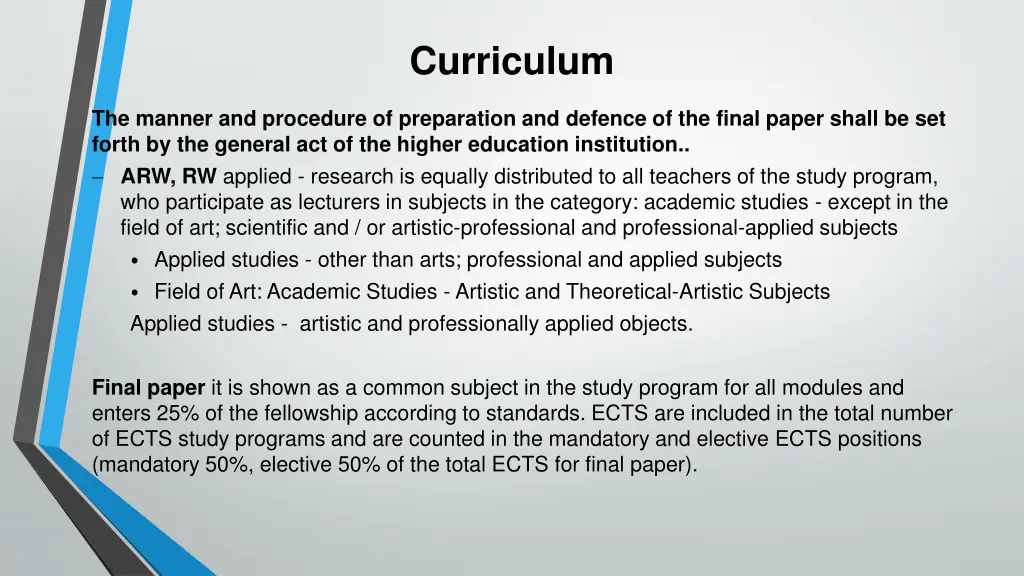 curriculum 1