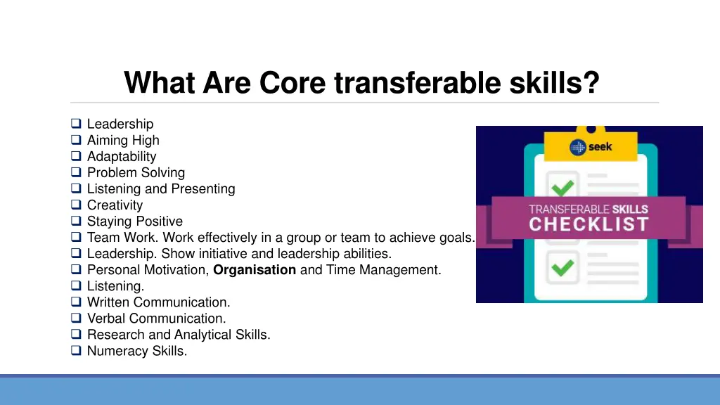 what are core transferable skills