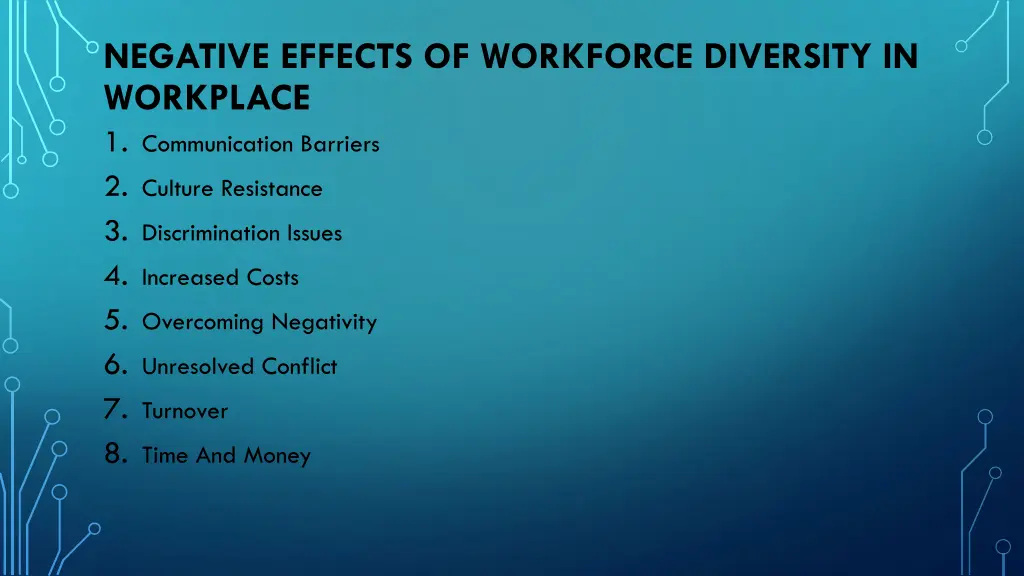 negative effects of workforce diversity