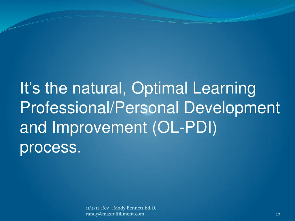 it s the natural optimal learning professional
