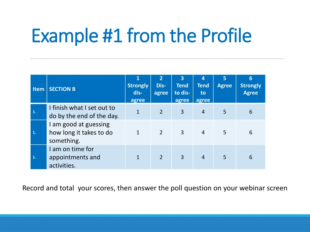 example 1 from the profile example 1 from