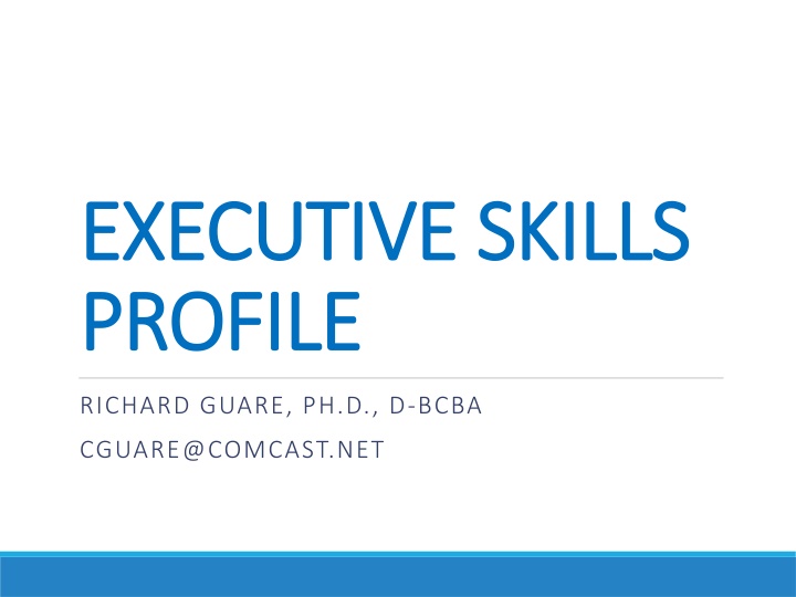 executive skills executive skills profile profile