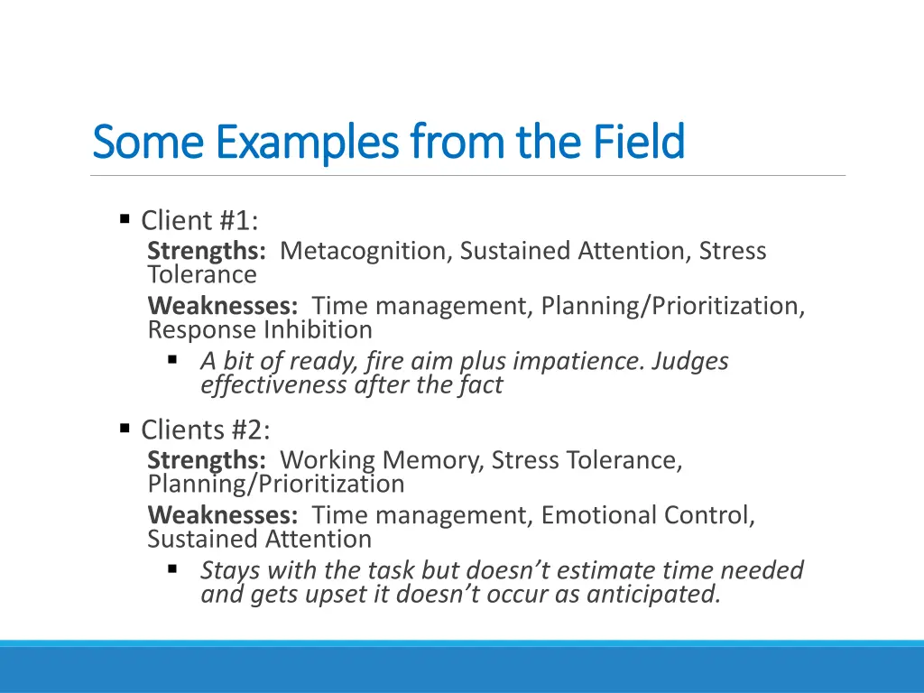 some examples from the field some examples from