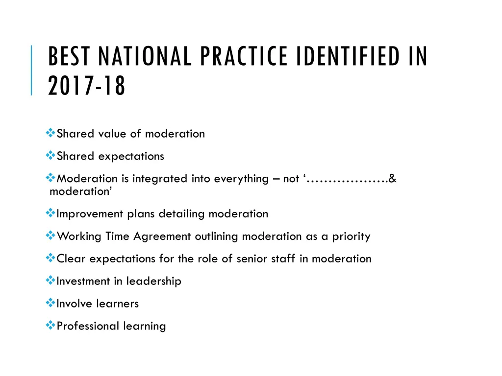 best national practice identified in 2017 18 1