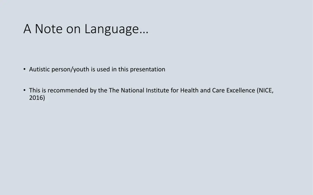 a note on language